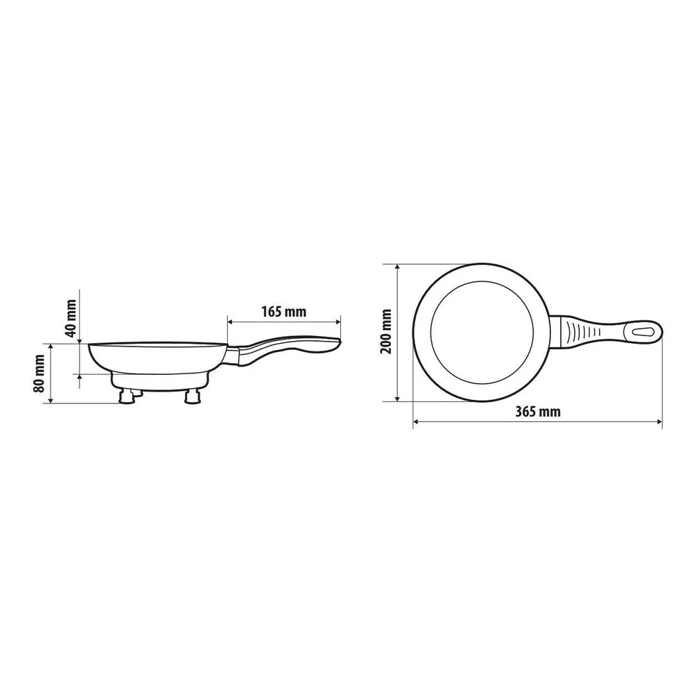 Elektrická pánev Ø 20 cm, 24V, 270W, 13A