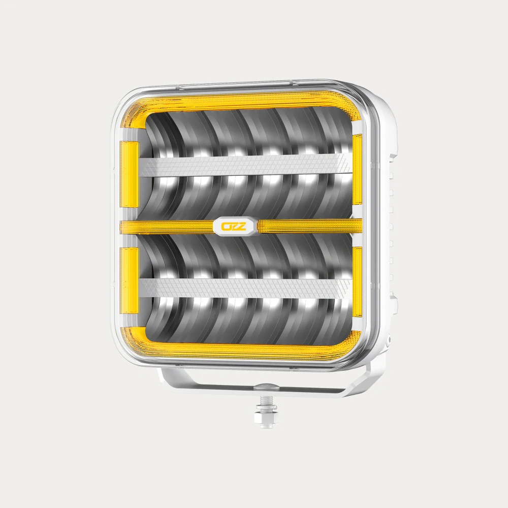 OZZ SQR 9" LED Dálkový světlomet 228,6mm, s pozičním světlem, strobo, 21000lm, ECE R10, 9-32V, 240W, bílé