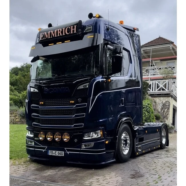 Sluneční clona Scania NTG, Fox Parts 40 cm, zaoblená, hliník 