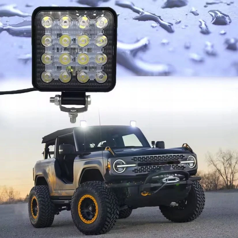 LED pracovní světlo 10V-30V, 48W, 16 LED, E9