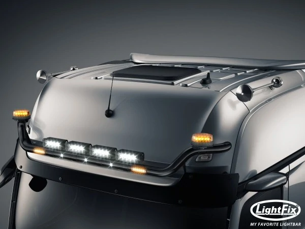 Střešní nerezový rám Lightfix SKY-LIGHT "WING" lakovaný – MERCEDES - ACTROS (PROCABIN) - GIGA SPACE