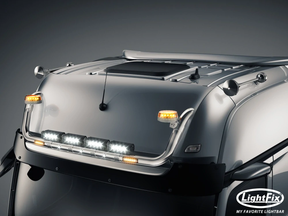 Střešní nerezový rám Lightfix SKY-LIGHT "U" nerezový – MERCEDES - ACTROS (PROCABIN) - GIGA SPACE