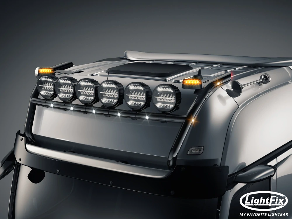 Střešní nerezový rám Lightfix SKY-LIGHT "H-TYPE" nerezový – MERCEDES - ACTROS (PROCABIN) - GIGA SPACE