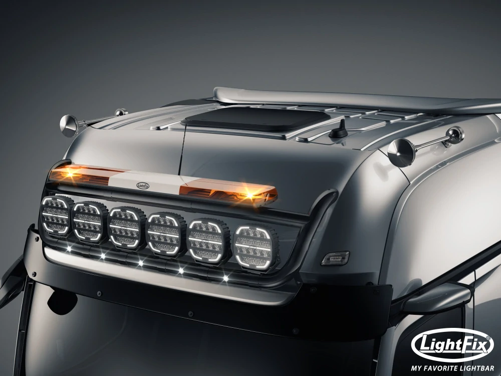 Střešní nerezový rám Lightfix SKY-LIGHT + SKY-BRIDGE lakovaný – MERCEDES - ACTROS (PROCABIN) - GIGA SPACE