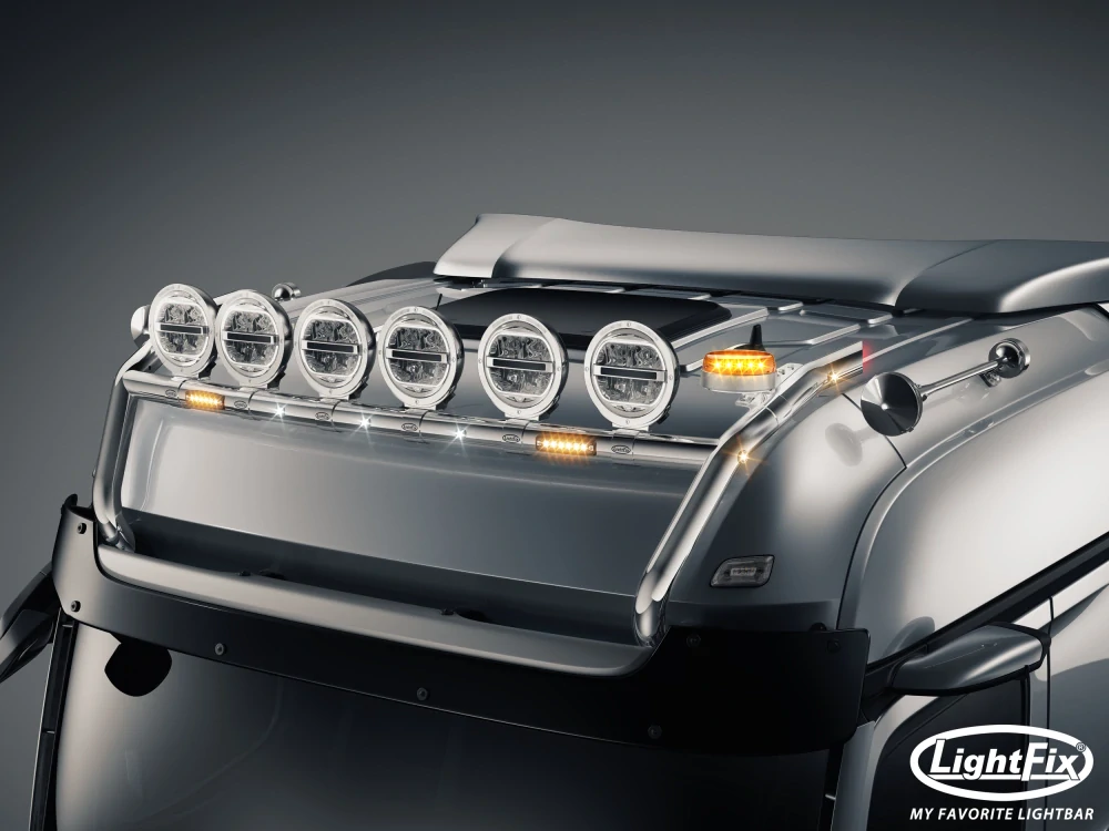 Střešní nerezový rám Lightfix SKY-LIGHT "H-TYPE" nerezový – MERCEDES - ACTROS (PROCABIN) / AROCS - BIGSPACE