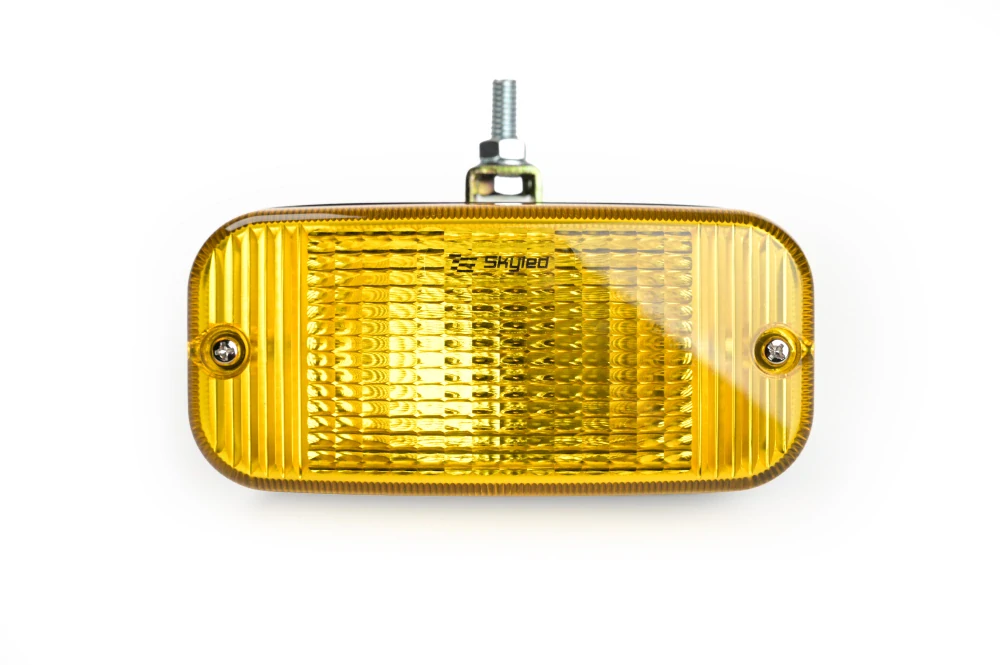 Poziční světlo Skyled styl Talmu 12/24V, 14x6,5cm- Žluté sklo
