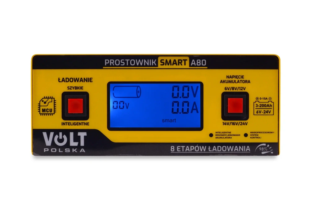 Automatická nabíječka autobaterií Volt Polska SMART A80 6/12/24 V, 15 A