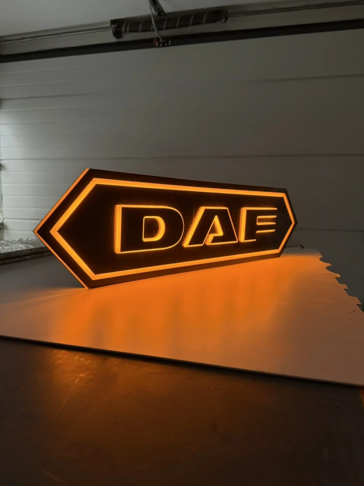 LED nápis Daf 800x200mm, venkovní i vnitřní, 24V