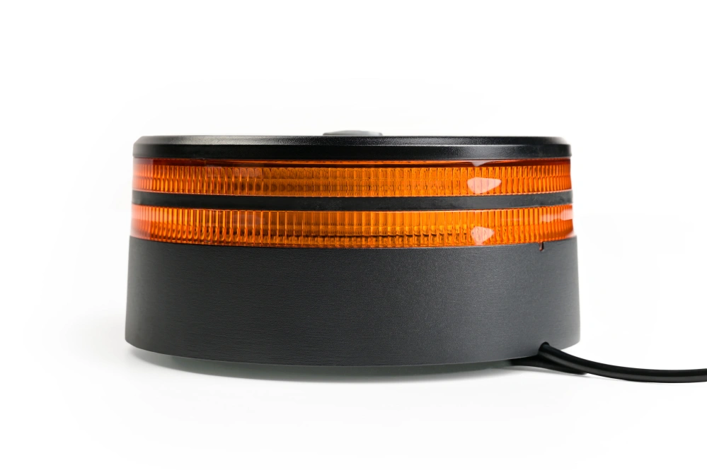 LED maják SKYLED SK-LED Revolution 10–30 V, 50 LED, oranžový, 7 režimů, magnet, R65, IP67, Ø 149 mm, výška 81,5 mm