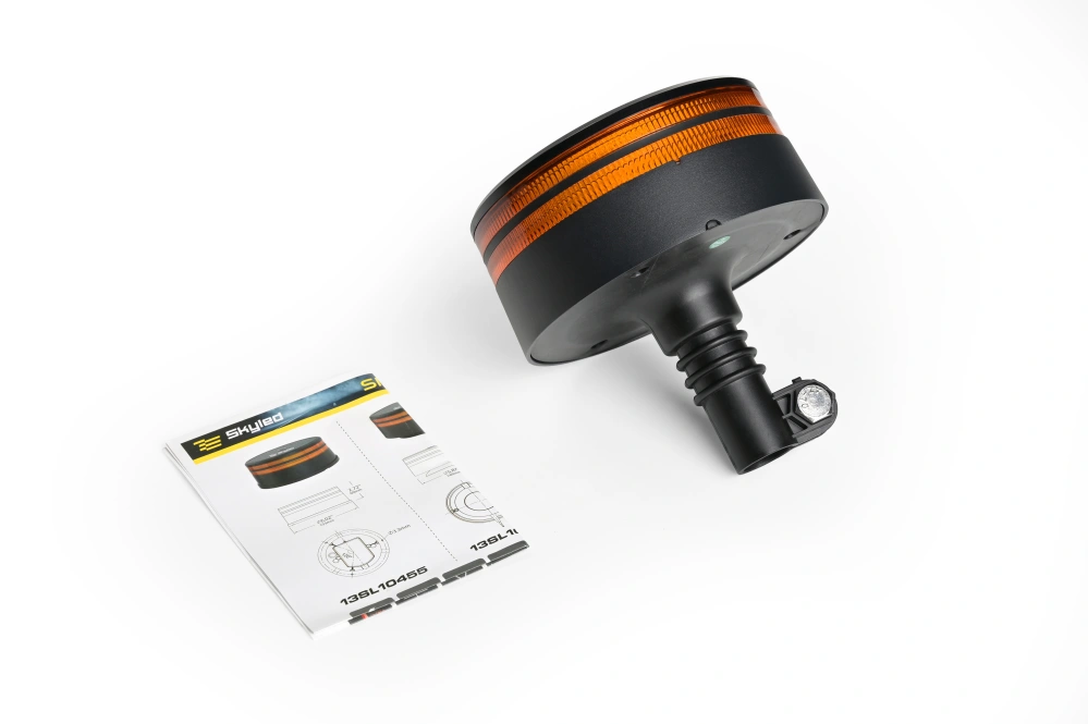 LED maják SKYLED SK-LED Revolution 10–30 V, 50 LED, oranžový, 7 režimů, konektor DIN, R65, IP67, Ø 149 mm, výška 155 mm