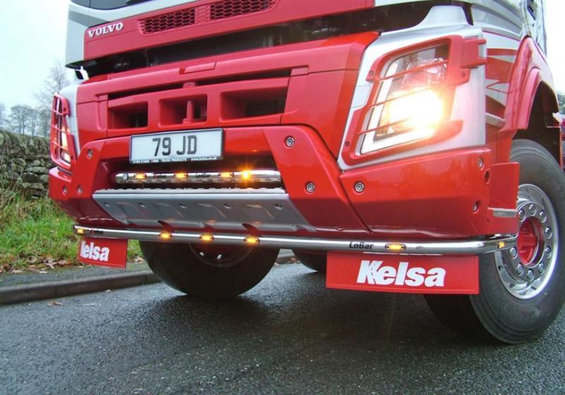 Přední nerezový rám/lišta Kelsa LedBar pro  Volvo Euro 6 FMX Day Cab