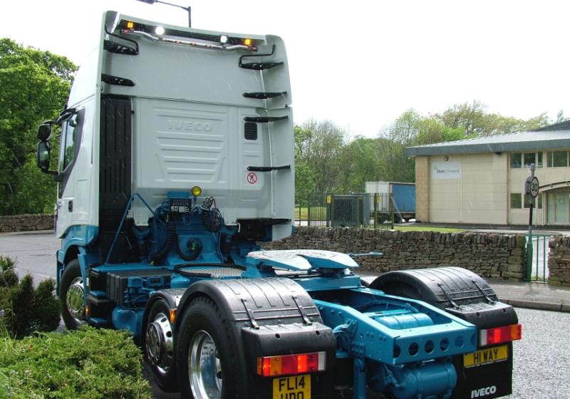 Zadní nerezový rám Kelsa BakBar High-mount pro Iveco Stralis Cube s HIWAY Active Space/Time