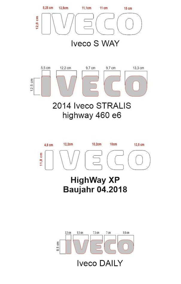 LED podsvícený nápis IVECO- Nerezový