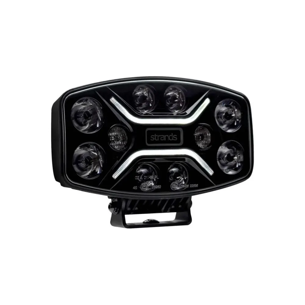 LED světlomet Strands INSANE 247mm, s pozičním světlem, 9-36V, 12000 lm, Strobo