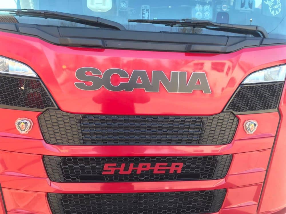 LED podsvícený nápis SCANIA- Nerezový