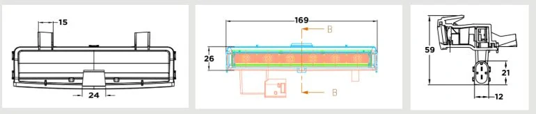 Led poziční světlo do sluneční clony pro Scania Next Generation- Bílé