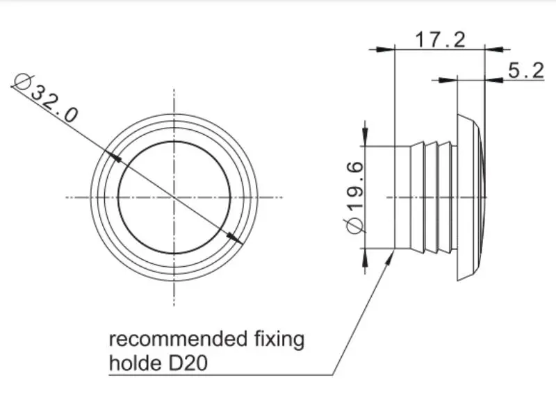 Led poziční světlo kulaté FT-074, 32mm,, 12-36V- Bílé
