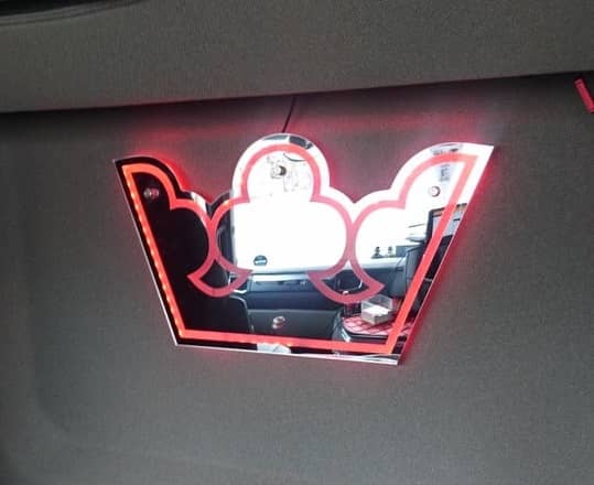 LED podsvícená RGB tabule do kabiny Koruna 24V