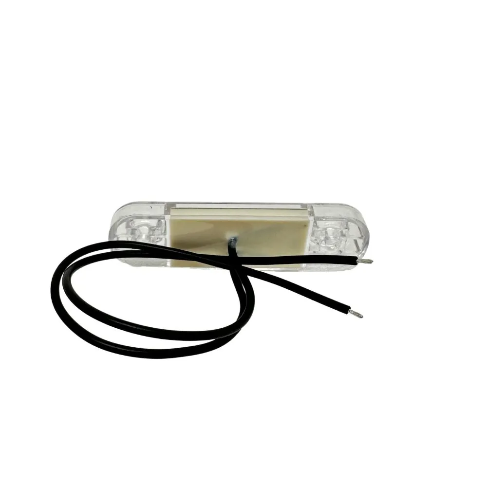 LED poziční světlo čiré plexi WAŚ, 12V-24V, ECE, IP 66/68 oranžové