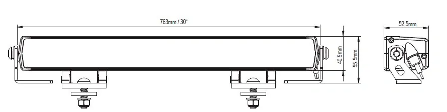 LED rampa Skyled APUS PRO Slim s DRL 758mm, 9-36V, 185W, 17100lm