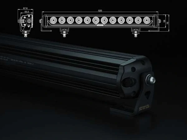 LED rampa Strands Dark knight IDENTITY 520mm, 9-36V, 13000Lm, 115W Nový model