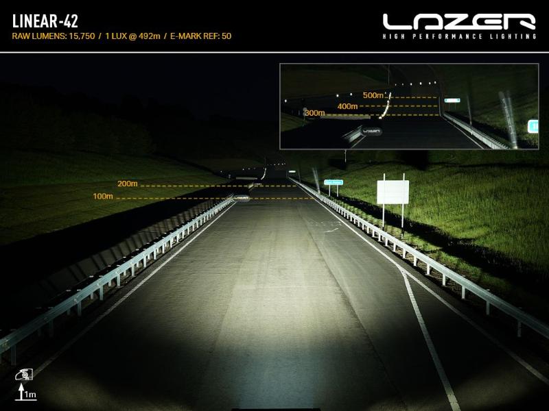 Sada světla na střechu Lazer pro Volvo XC90 (2015+) se střešnímí ližinami, Linear-42