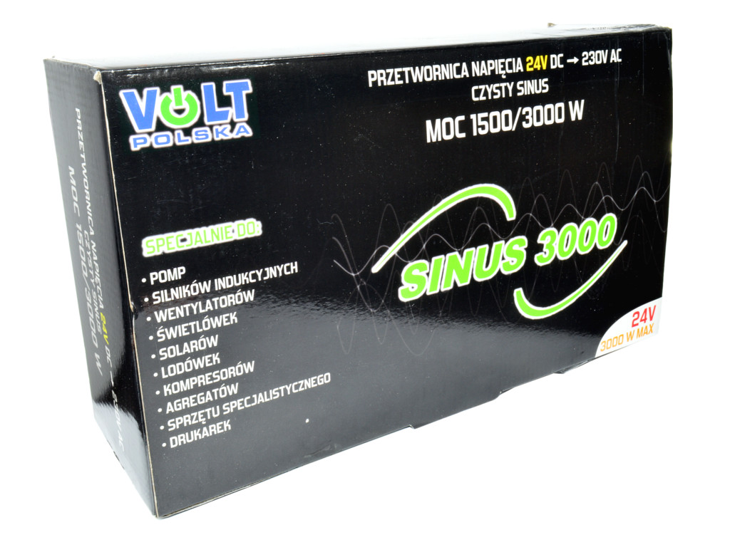 Měnič napětí Volt SINUS 3000 24V 1500/3000W USB