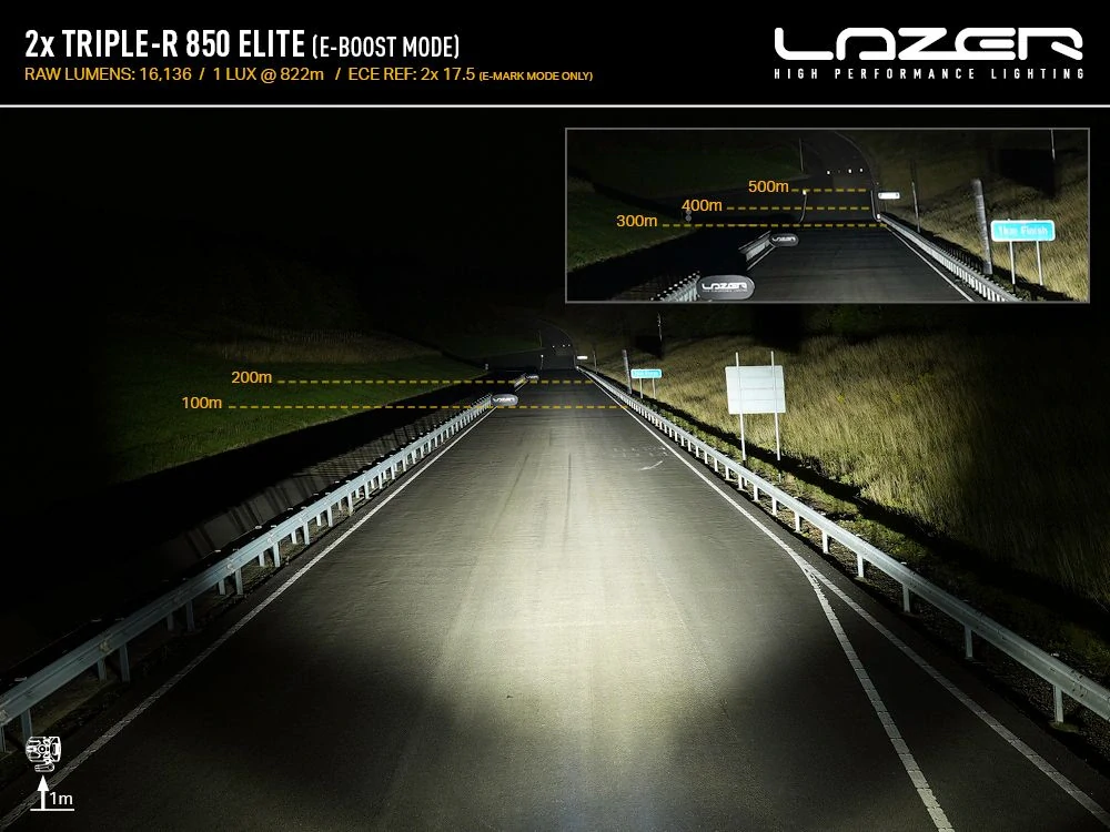 Sada světel do masky Lazer pro Toyota Tundra Platinum 2022+, Triple-R 850