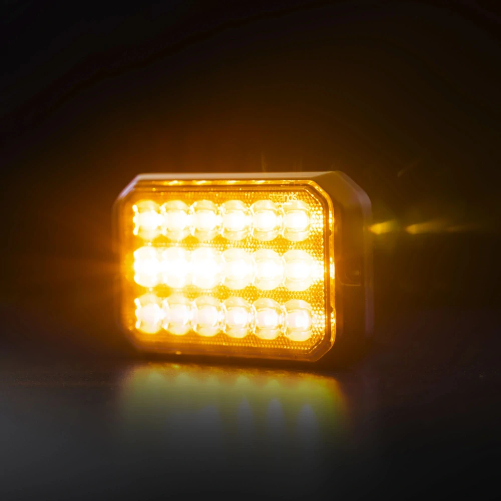 Výstražné světlo Strands Dark Knight, 18 LED, 10-32V, 26W, ECE R10, R65- oranžová/bílá