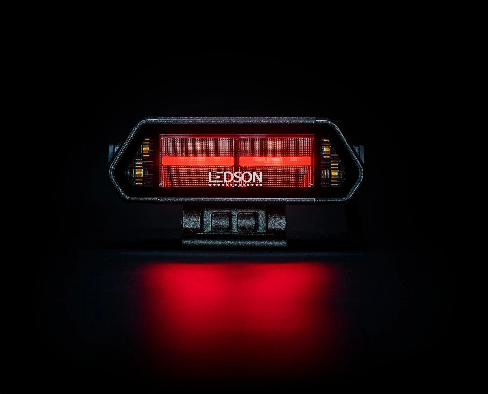 LED pracovní rampa Ledson Epix5+ (127mm), s červeným a oranžovým pozičním světlem, strobo, 9-36V, 30W