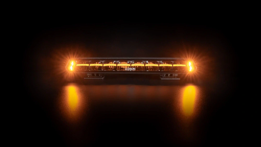 LED rampa Ledson Epix14+ (355,6mm), s bílým a oranžovým pozičním světlem, strobo, powerboost, 9-36V, 120W