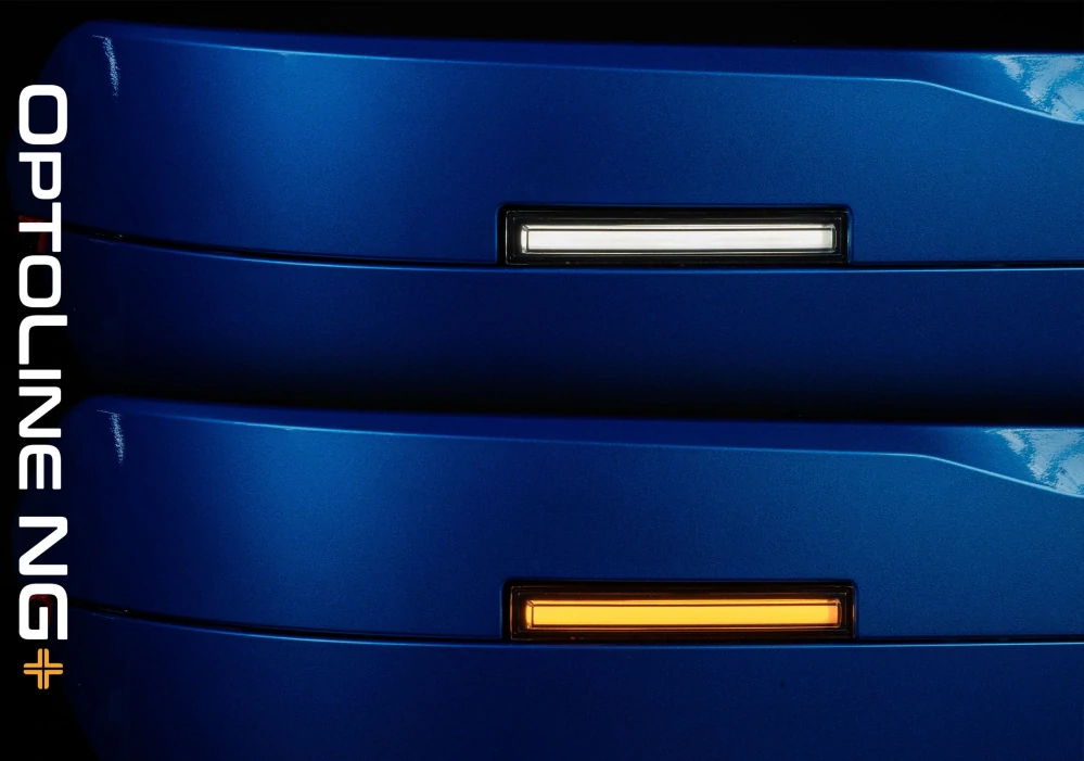 LED poziční světlo do sluneční clony Scania Next Gen– Ledson Optoline NG+, bílé/oranžové