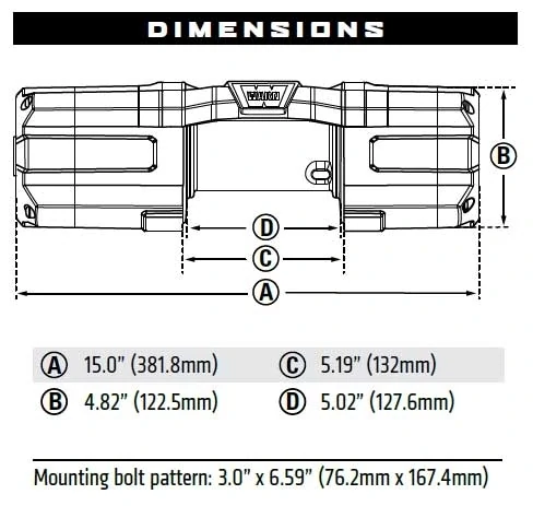 Naviják WARN Axon 45-S, 12V, pro ATV se syntetickým lanem