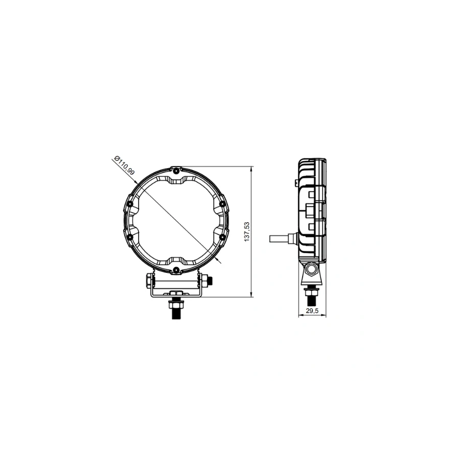 LED pracovní lampa X-SPIDER 3 L0196, 18 W, 12/24 V, 1700 lm, IP67