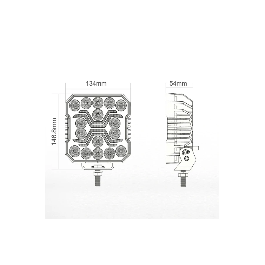 LED pracovní lampa X-SPIDER 2 L0195, 18 W, 12/24 V, 1700 lm, IP67, s pozičním světlem
