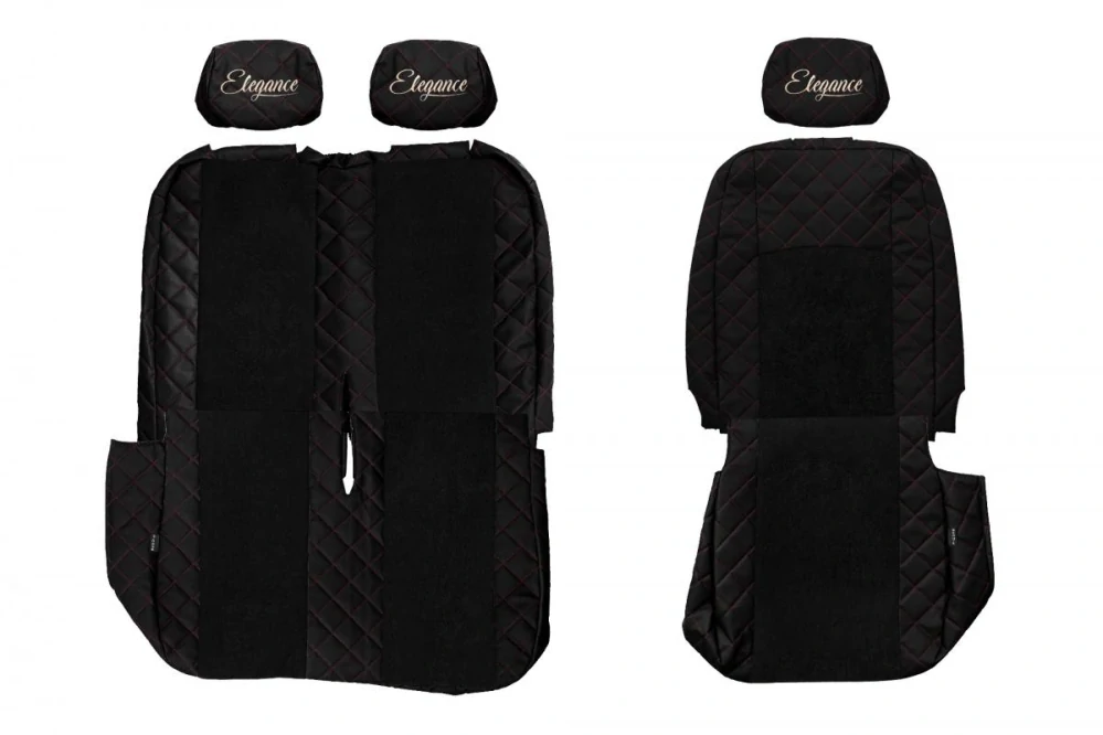 Potahy sedadel (1+2) - Elegance Q, VOLKSWAGEN TRANSPORTER T5 (01.2003-12.2015) & VOLKSWAGEN TRANSPORTER T6 (01.2016-12.2021) - Dvojité sedadlo spolujezdce 1+2