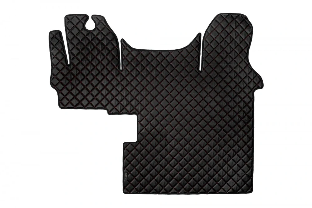 Celoplošné koberečky - prošívané ECO-Leather, IVECO DAILY VI (01.2015-12.2023) - verze bez sedadla spolujezdce; elektrická parkovací brzda