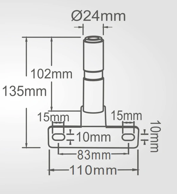 SKYLED typ "L" montážní trměn 2 šouby na maják DIN konektor 12/24V