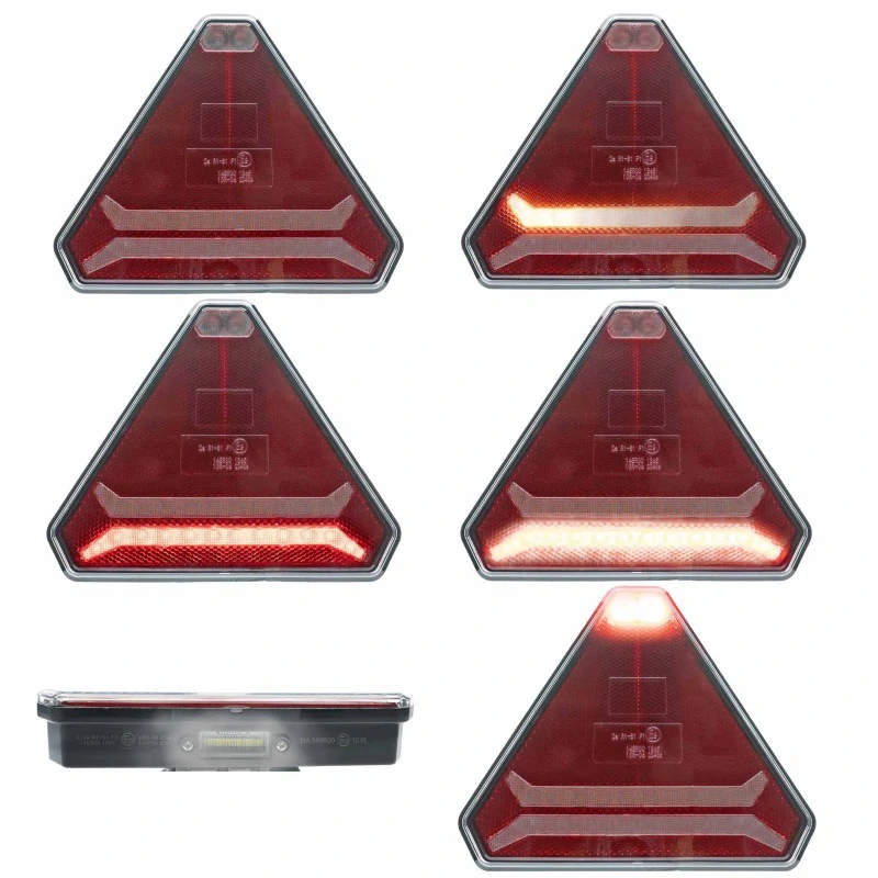 Bezdrátová sada zadních koncových LED lamp, 12/24V - brzda, směrovka, obrysové světla, osvětlení spz, mlhovka, odrazka