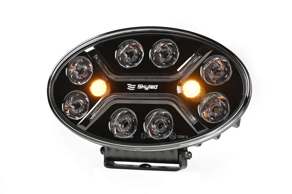 LED přídavný reflektor Skyled Ovum Flash (261mm), s pozičním světlem, strobo, 6-36V, 82W, 6400lm, ECE R10, R65, R148, R149