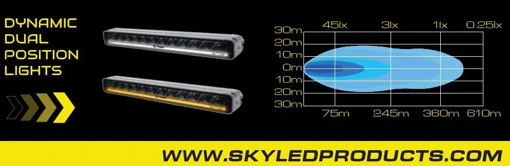 Sada světel do masky Skyled, Volvo FH5, 2x Skyled Slide 14,5"