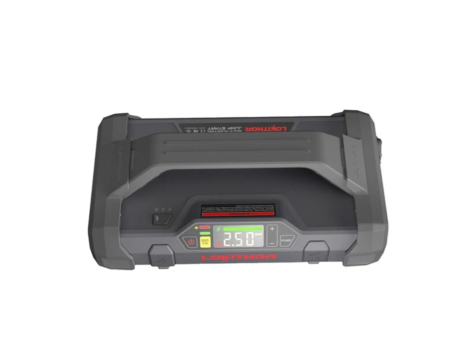 Startovací zdroj JumpStarter s kompresorem, 74Wh/2000A, 12V