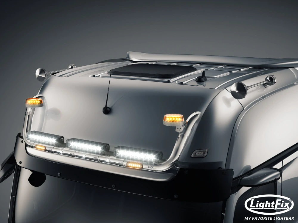 Střešní nerezový rám Lightfix SKY-LIGHT "U" nerezový – MERCEDES - ACTROS (PROCABIN) - GIGA SPACE