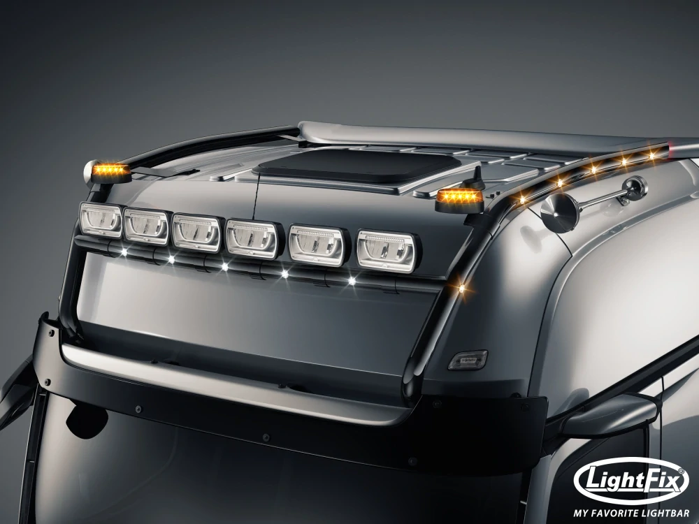 Střešní nerezový rám Lightfix SKY-LIGHT "H-MAX" lakovaný – MERCEDES - ACTROS (PROCABIN) - GIGA SPACE