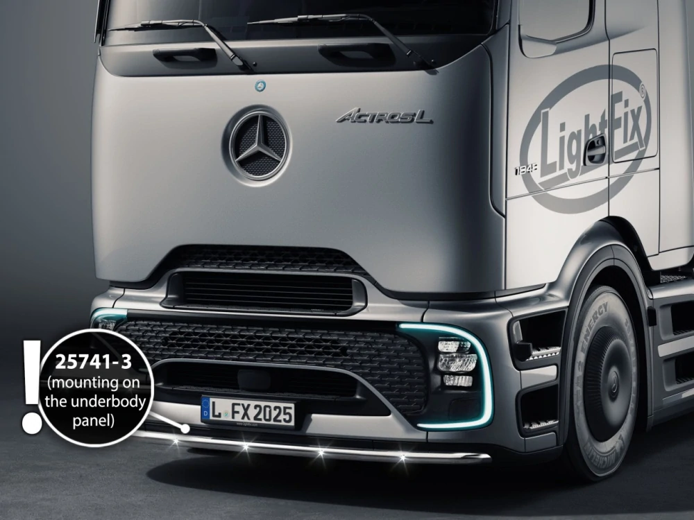 Rám pod nárazník LightFix FRONT-LINER pro ACTROS / PROCABIN / AROCS - STREAM SPACE 2500