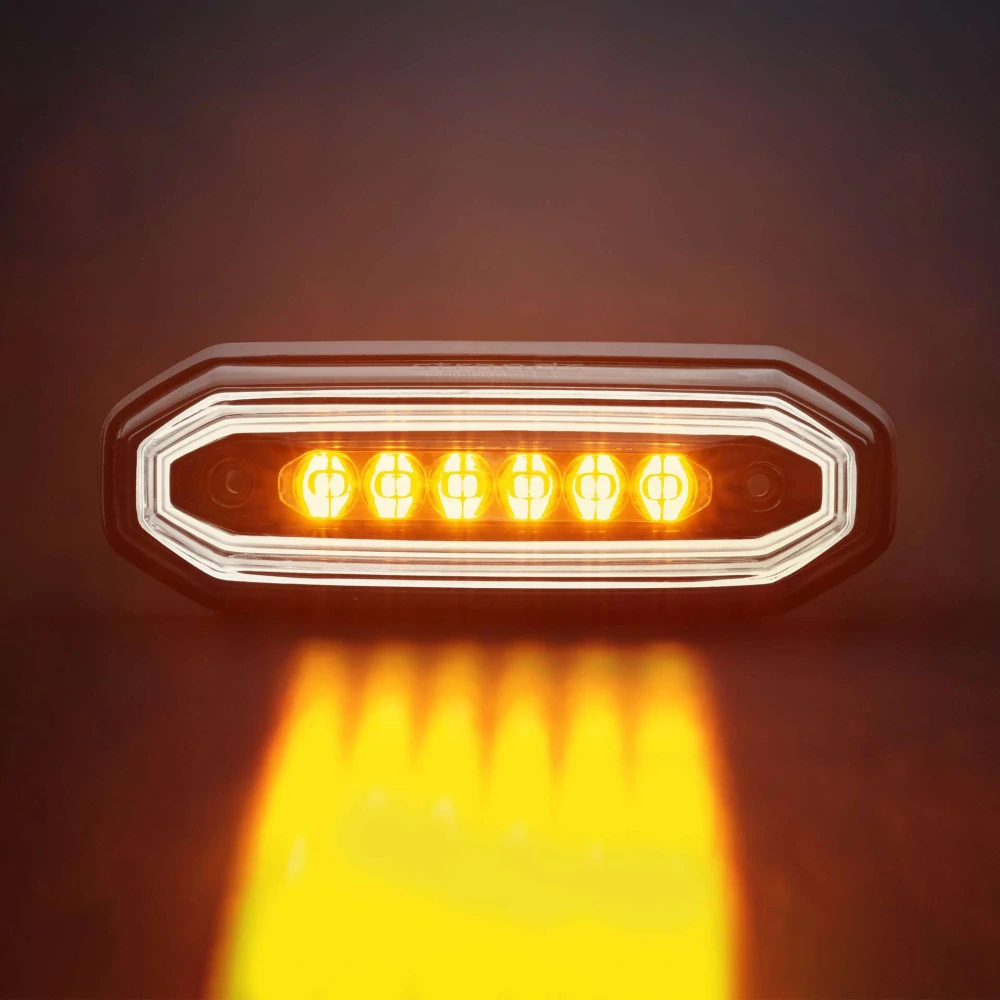 LED Výstražné světlo Strands FOR9T Aura, s pozičním světlem, 10-48V, ECE R10, R148, R65 - bílé