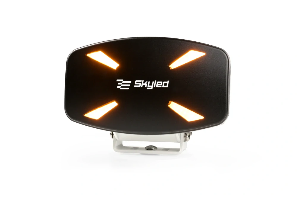 LED světlomet Skyled Jumbo Stella Flash (247mm), s dynamickým pozičním světlem, strobo, 9-36V, 140W, 11000lm, R10/R65/R148/R149, bilý