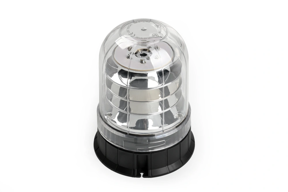 LED maják SKYLED BIG LANTERN 12–24 V, 38 LED, čirý kryt, 3 režimy, R65, IP68, Ø 141 mm, výška 181 mm