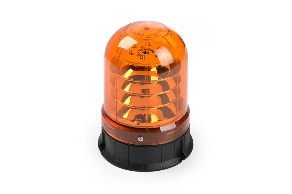 LED maják SKYLED BIG LANTERN 12–24 V, 38 LED, oranžový kryt, 3 režimy, R65, IP68, Ø 141 mm, výška 181 mm