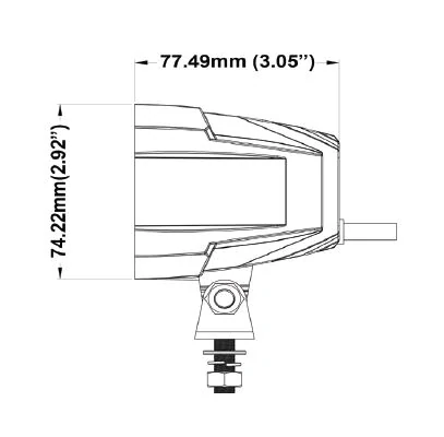 Pracovní LED světlo Sentry 4000 lm, 10–30 V, červená/oranžová pozička